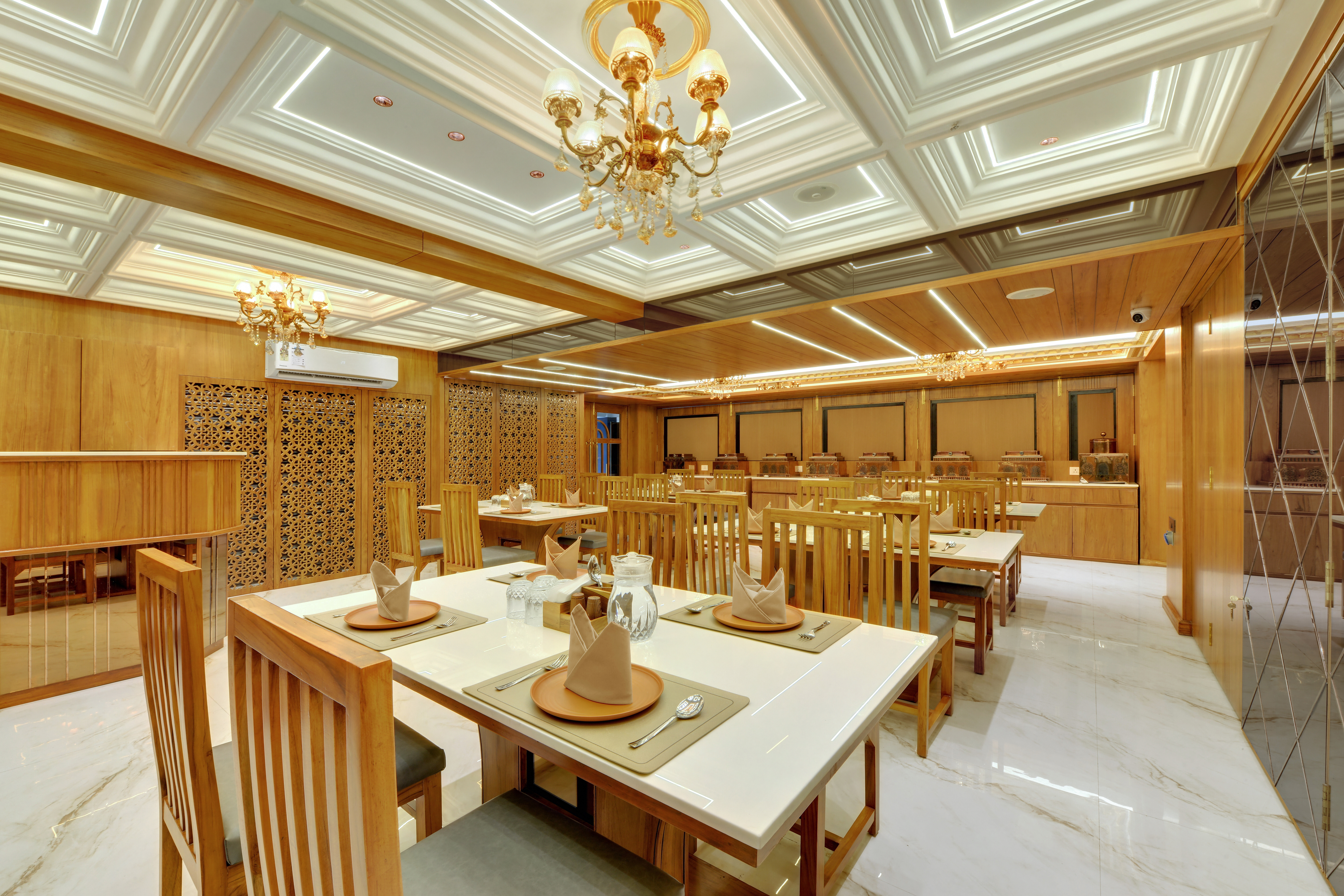 Hotel Shital Inn restaurant interior with guest seating